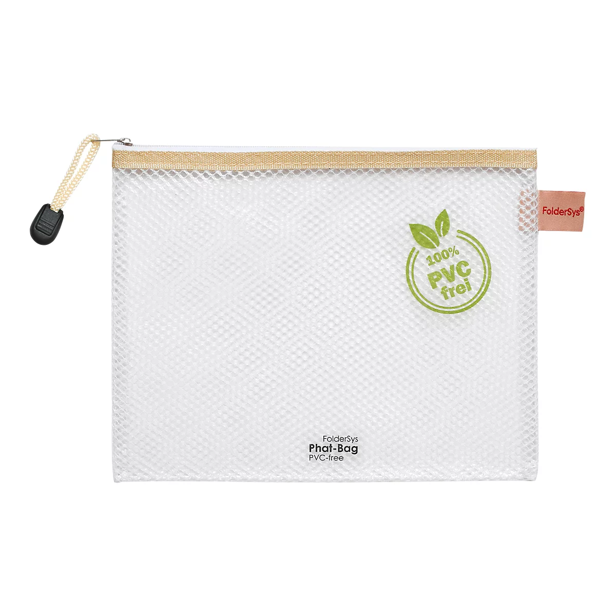 Sac à fermeture éclair FolderSys, boucle et cordon, sans PVC, plastique transparent, taille A5, 10 pièces