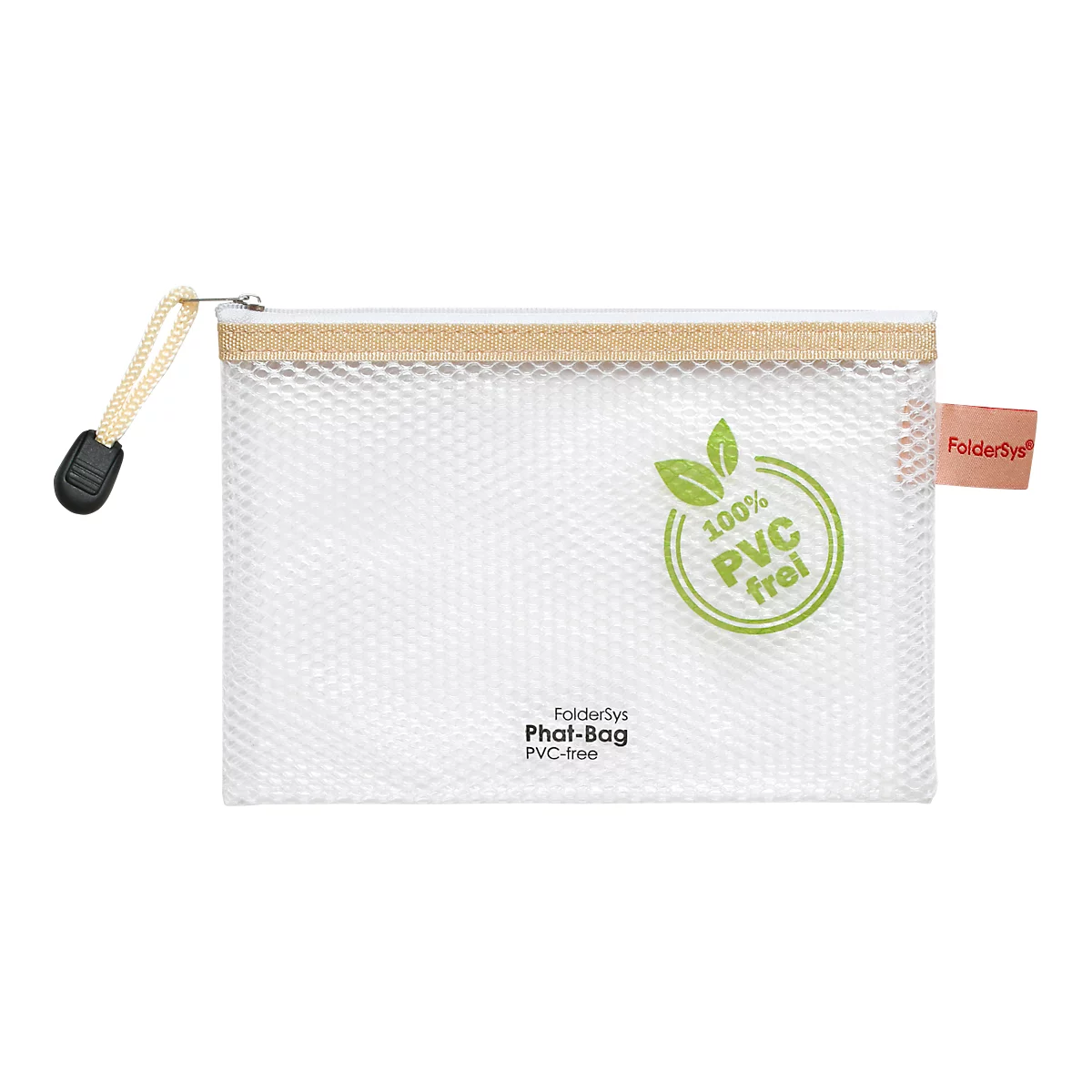 Sac à fermeture éclair FolderSys, boucle et cordon, sans PVC, plastique transparent, taille A6, 10 pièces