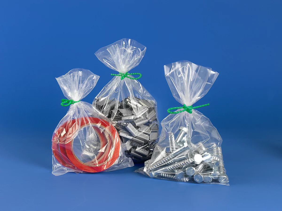Sachet d'emballage en PE 1000 p. + collier de câblage vert 1000 p., gratuit  acheter à prix avantageux