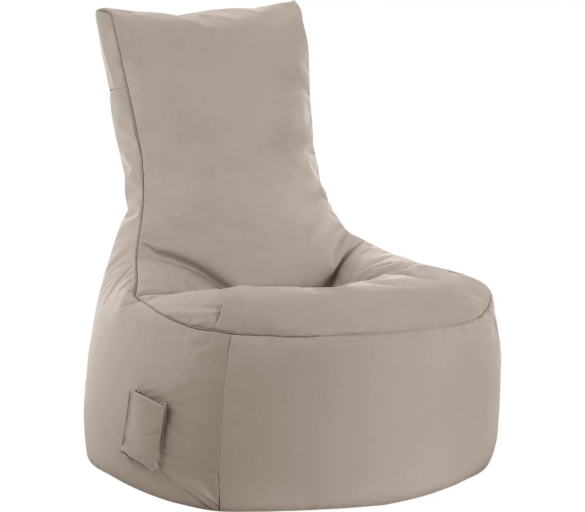 Saco de asiento swing scuba®, 100% poliéster, lavable, An 650 x P 900 x Al 950 mm, caqui