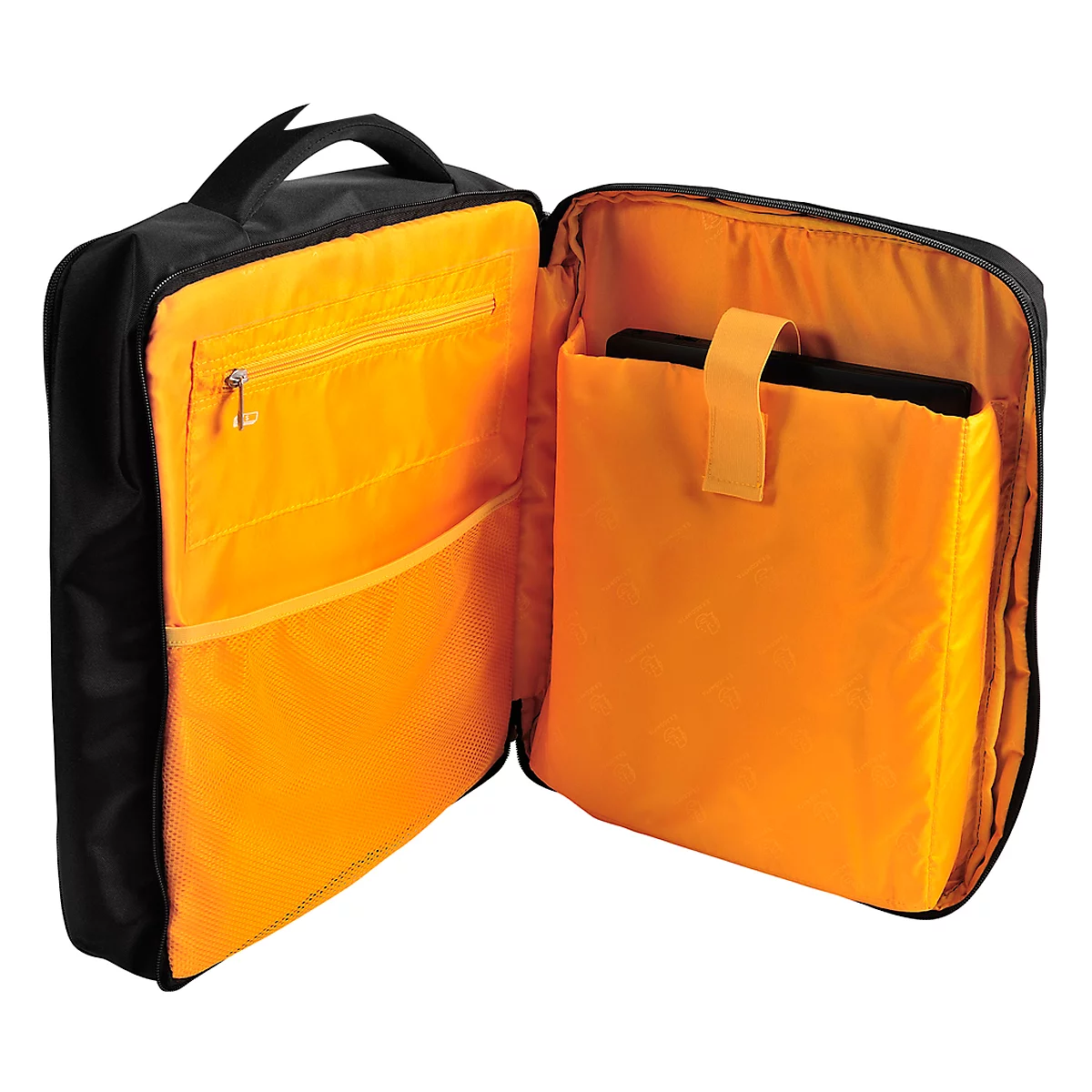 Sacoche pour ordinateur portable Exacompta Dual Exacitve, pour ordinateurs portables jusqu'à 15,6', documents jusqu'à DIN A4, L 320 x P 110 x H 490 mm, polyester, noir