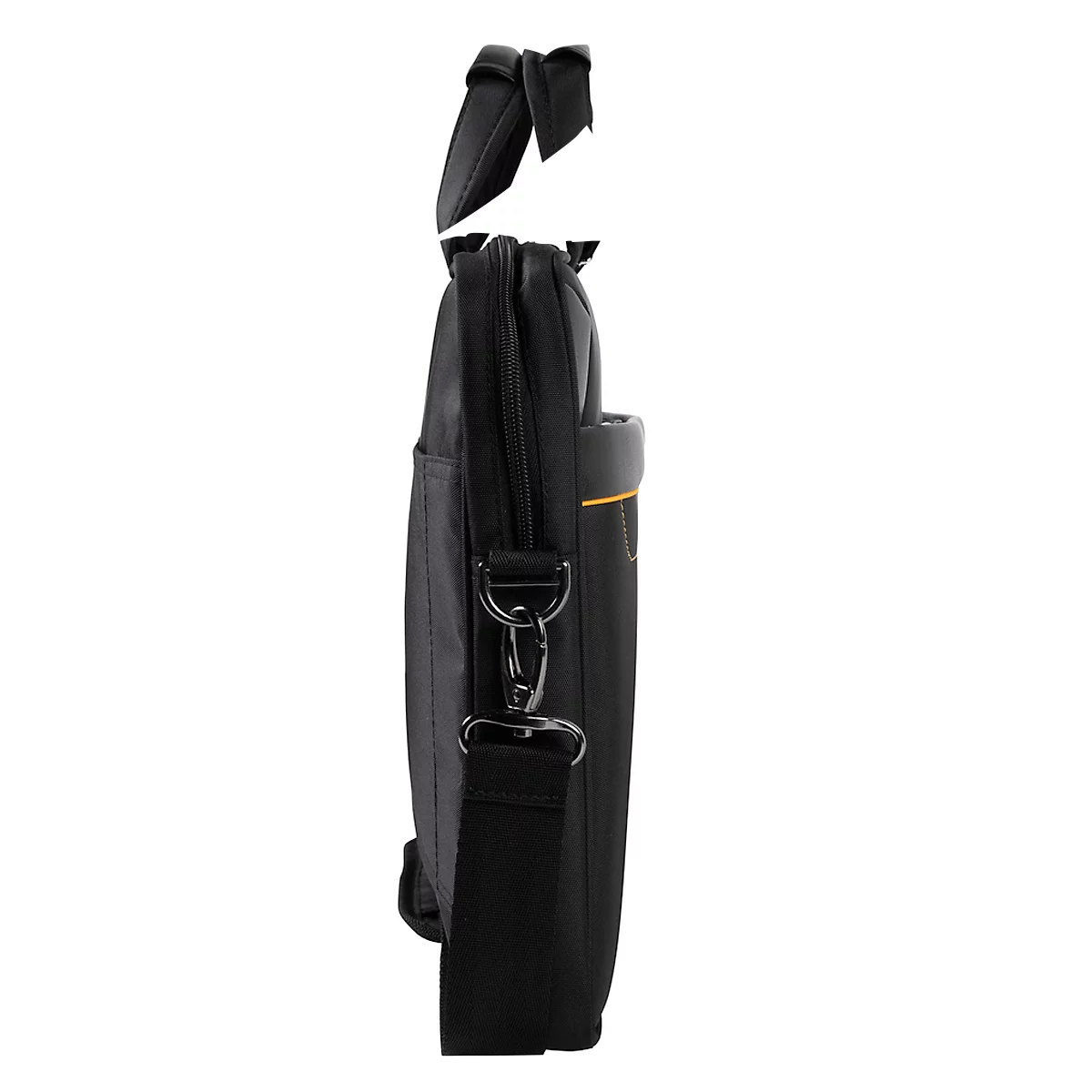 Sacoche pour ordinateur portable Exacompta Exactive®, convient pour 1 ordinateur portable jusqu'à 15,6'', compartiment zippé, boucle dorsale, 305 x 420 x 50 mm, tissu polyester, noir