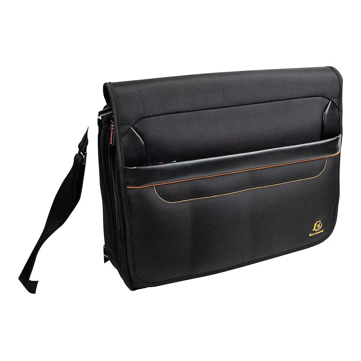Sacoche pour ordinateur portable Exacompta Exactive, pour ordinateurs portables jusqu'à 14', documents jusqu'à DIN A4, L 380 x P 100 x H 305 mm, polyester, noir