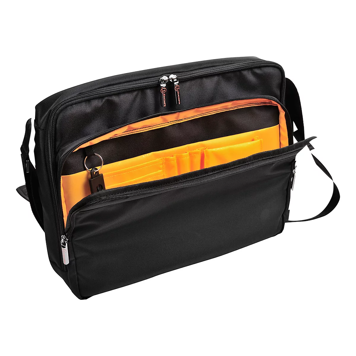 Sacoche pour ordinateur portable Exacompta Exactive, pour ordinateurs portables jusqu'à 14', documents jusqu'à DIN A4, L 380 x P 100 x H 305 mm, polyester, noir