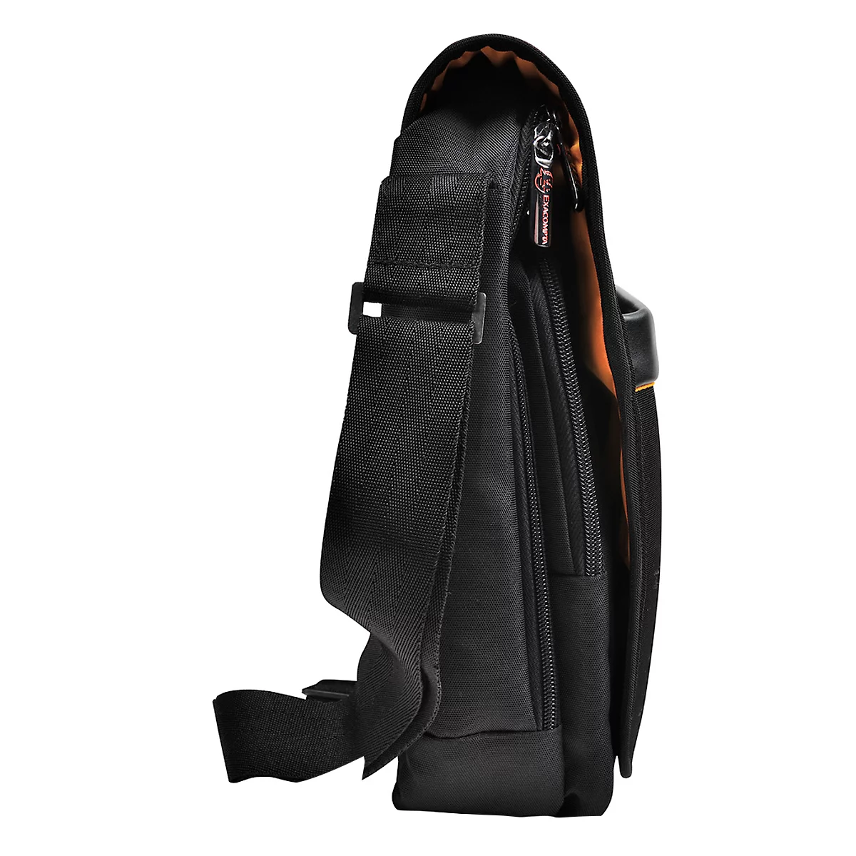 Sacoche pour ordinateur portable Exacompta Exactive, pour ordinateurs portables jusqu'à 14', documents jusqu'à DIN A4, L 380 x P 100 x H 305 mm, polyester, noir