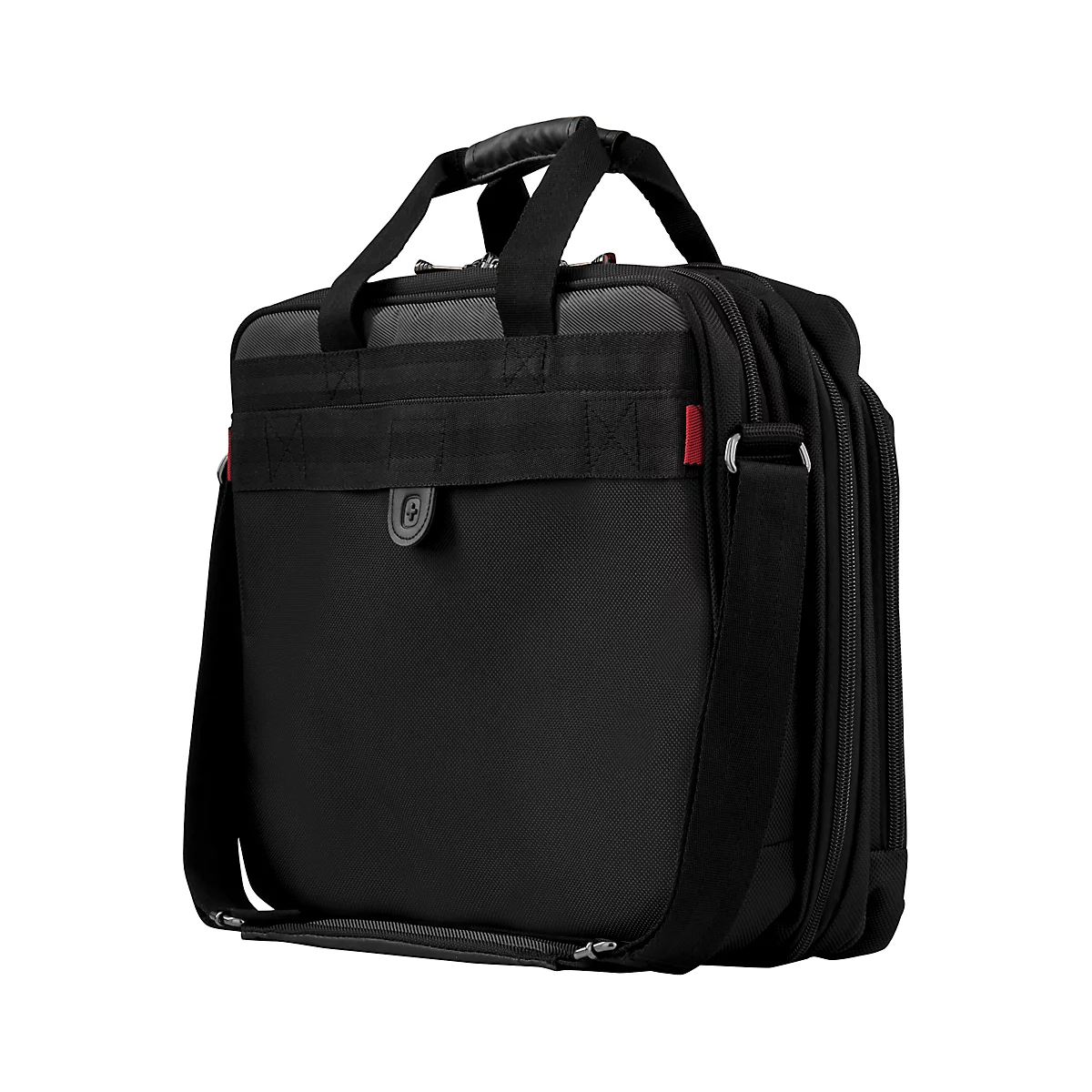 Sacoche pour ordinateur portable Wenger Legacy 16, ordinateurs portables jusqu'à 16', compartiment pour ordinateur portable, fixation trolley, L 400 x H 310 x L 180 mm, 15 l, polyester/nylon, noir/gris
