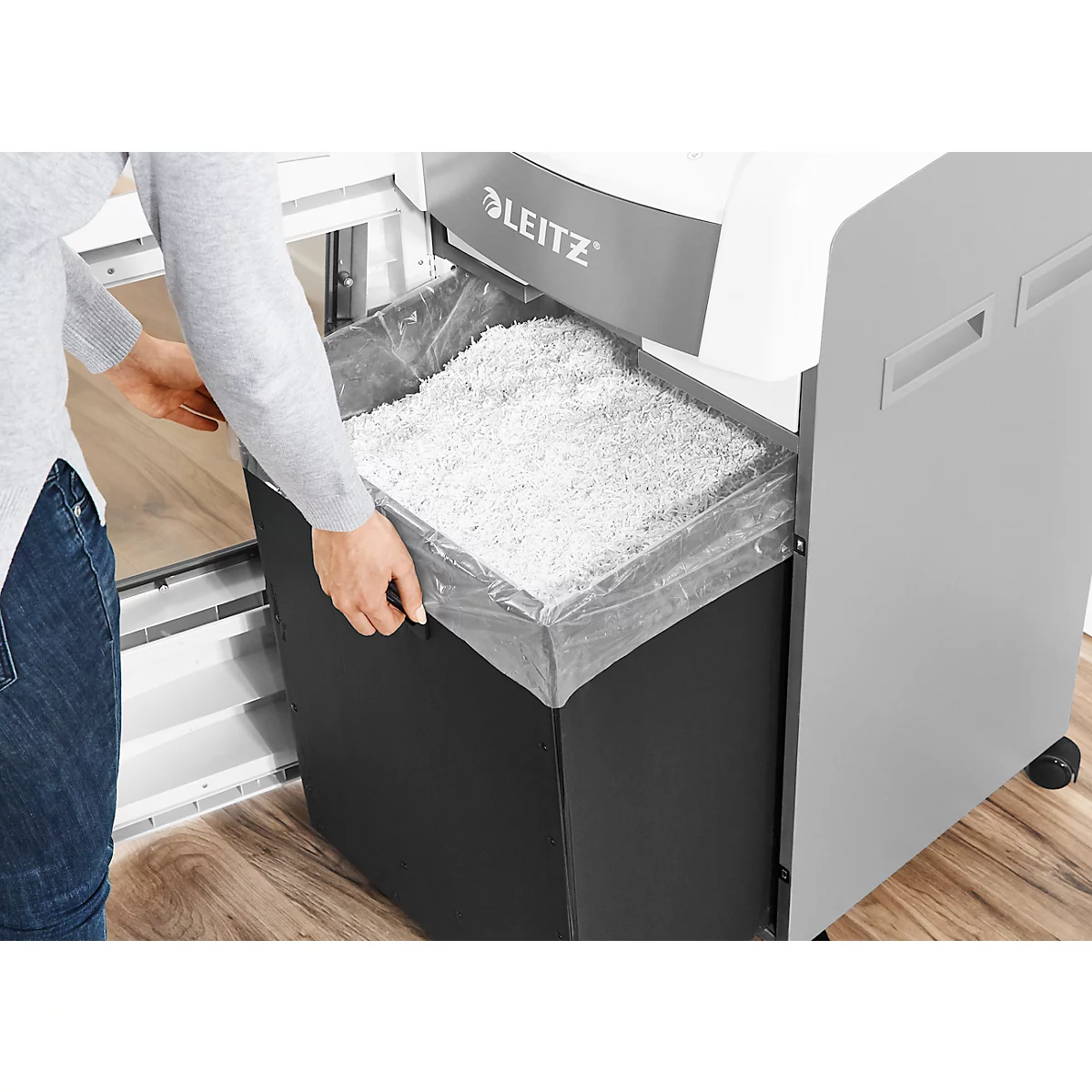 Sacs de collecte Leitz IQ Autofeed, pour destructeurs Leitz IQ Autofeed Office Pro 600, 175 l, boîte distributrice, 20 pièces, polypropylène, transparent