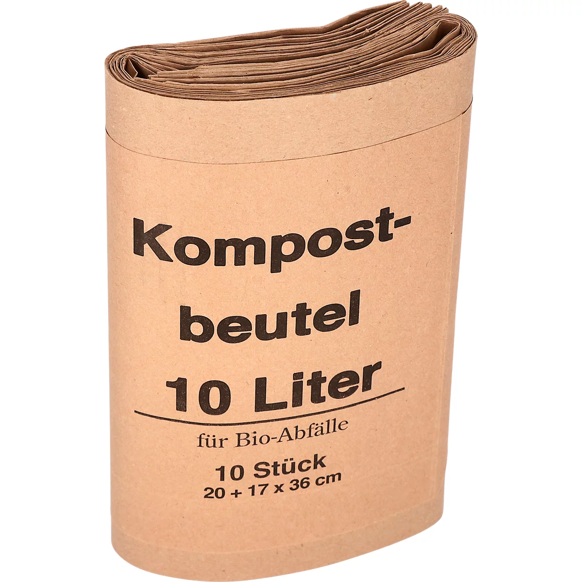 Sacs en papier bio Deiss, 10 litres, papier bicarbonate de soude, brun, L 200+160 x H 360 mm, 300 pièces