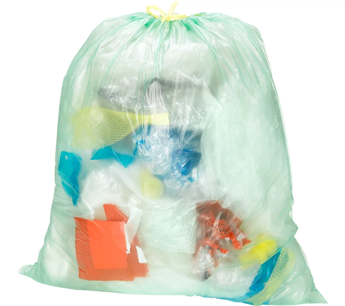 Sac poubelle en plastique, blanc, 360 pièces, 20 µ