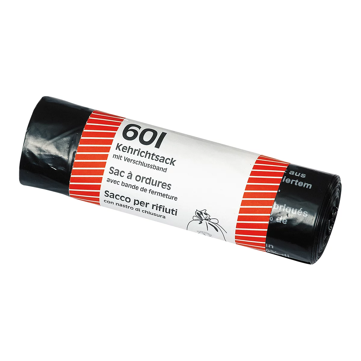 Sacs poubelle logo R 60 L, rouleau de 10 p.