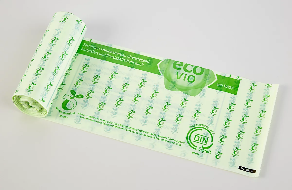 30L Sacs poubelle compostable - 50 Sacs poubelle Bio - Certifié