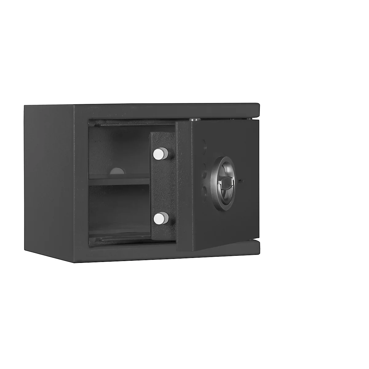 Safe Lyra 0, klasse 0 volgens EN 1143-1, 8,2 l, deur rechts draaiend, dubbelbaardsluiting, 1 legbord, B 350 x D 280 x H 270 mm, grafietgrijs RAL 7024