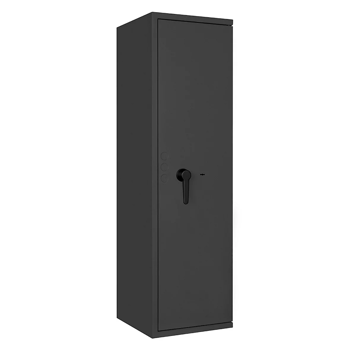 Safe Lyra 12, klasse 0 volgens EN 1143-1, 125 l, deur rechts draaiend, dubbelbaardsluiting, 3 etages, B 400 x D 420 x H 1400 mm, grafietgrijs RAL 7024