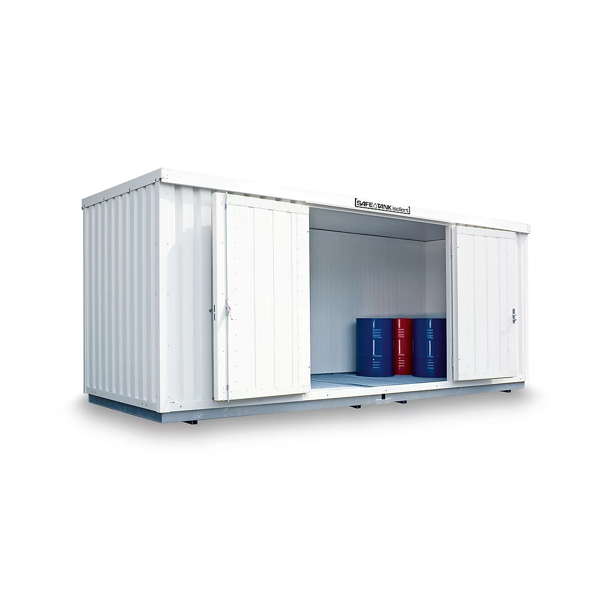 SAFE Tank STI 1900 isoliert, 6080 x 2170 mm, für nicht brennbare wassergefährdende Stoffe