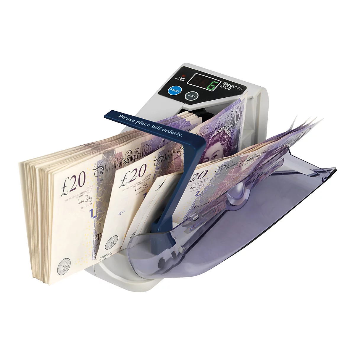 Safescan 2000 - Banknotenzähler - weiß