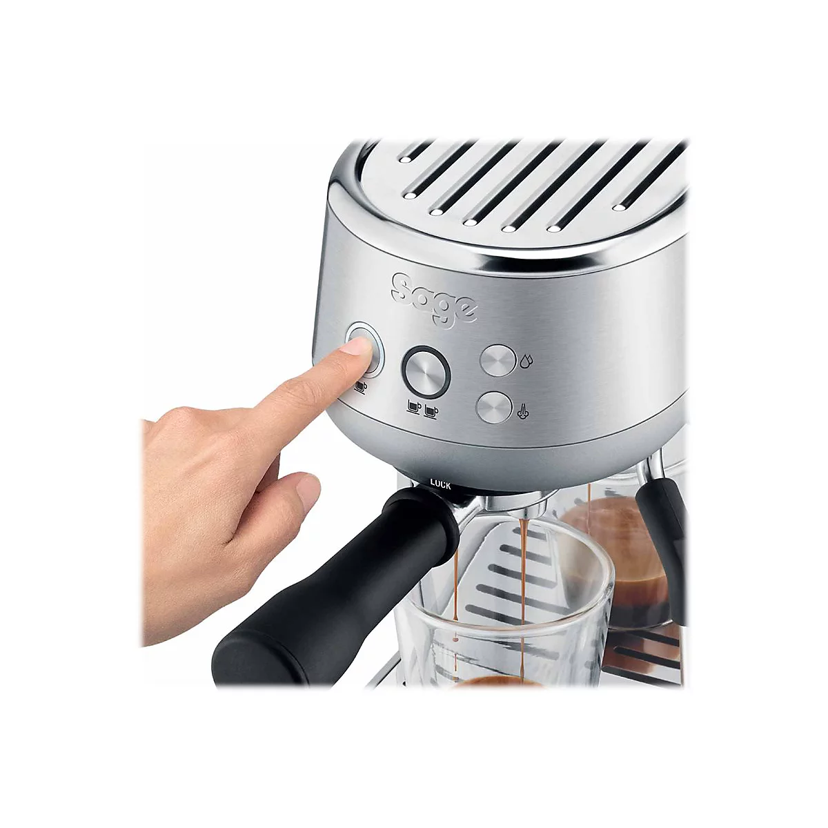 Sage SES450BSS4EEU1 the Bambino - Kaffeemaschine mit Milchaufschäumer - 9 bar - gebürsteter rostfreier Edelstahl