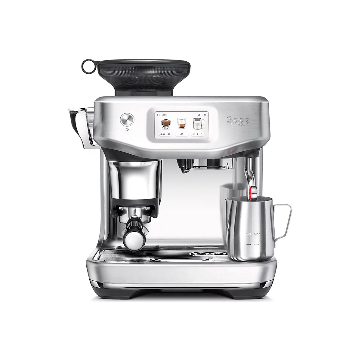 Sage SES881BSS4FEU1 the Barista Touch Impress - Automatische Kaffeemaschine mit Milchaufschäumer - 9 bar - gebürsteter Edelstahl Grau