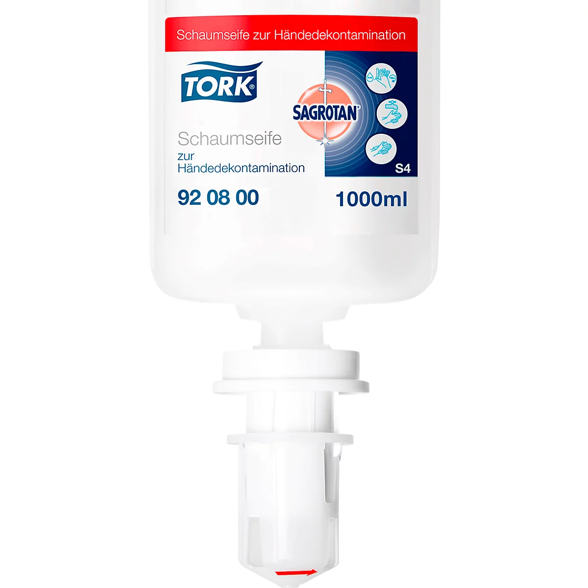 Sagrotan Tork schuimzeep, 6 flessen van 1 liter elk, geurloos, voor Tork dispensers