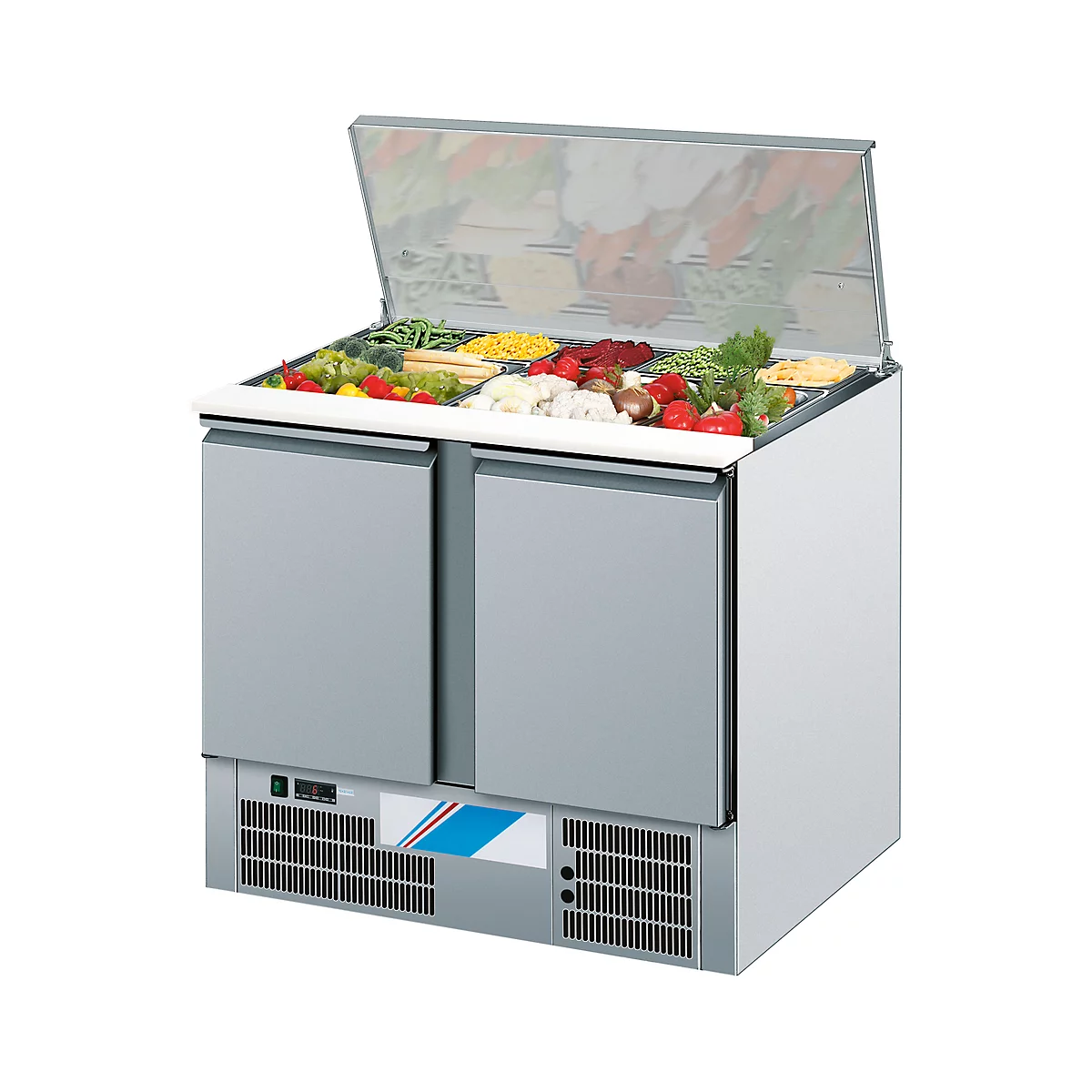 Saladette ohne Glasaufbau mit 2 Türen
