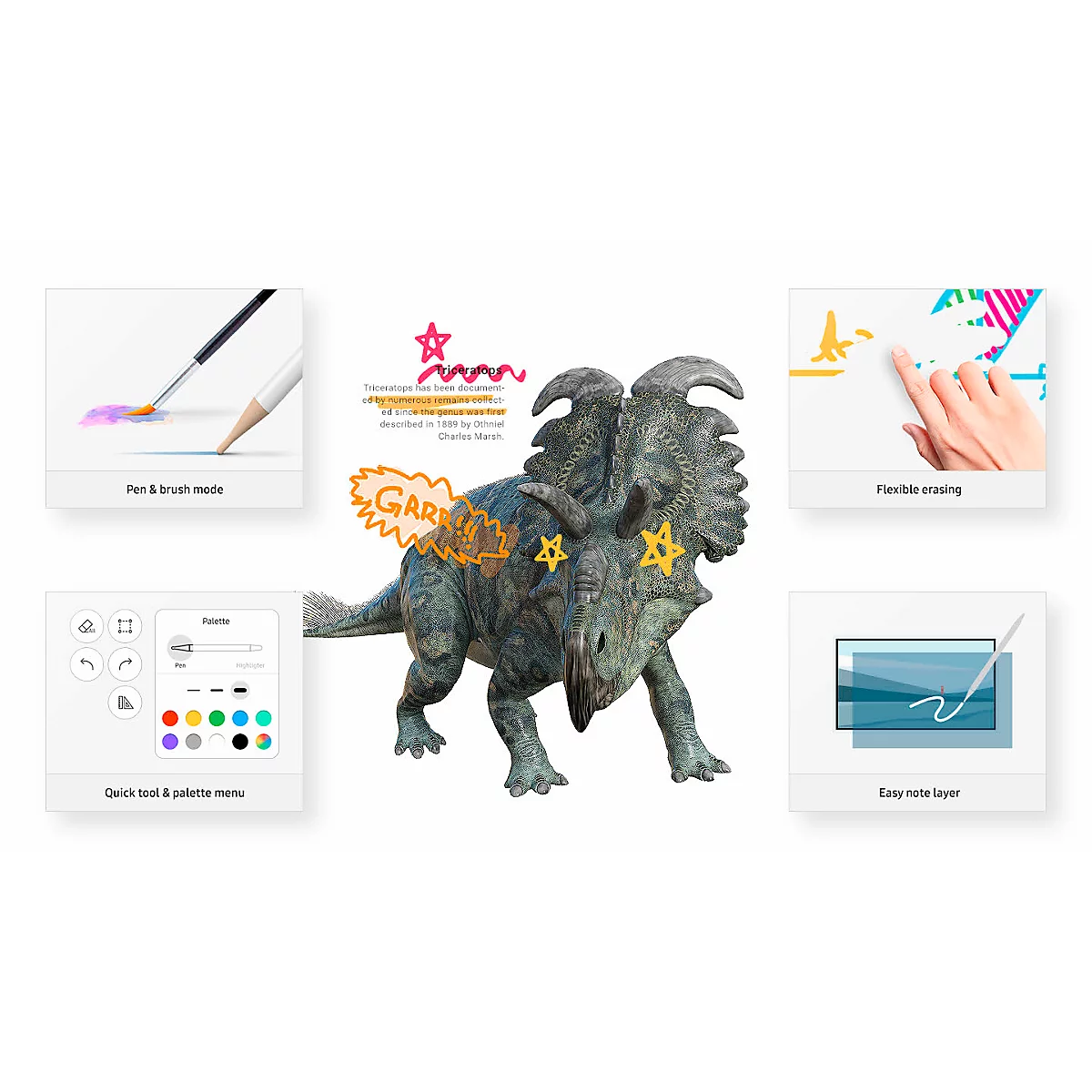 Samsung digitales Flipchart Flip Pro WM55B, 55'', UHD-Touch-Display mit 3840 x 2160 px, White Grey