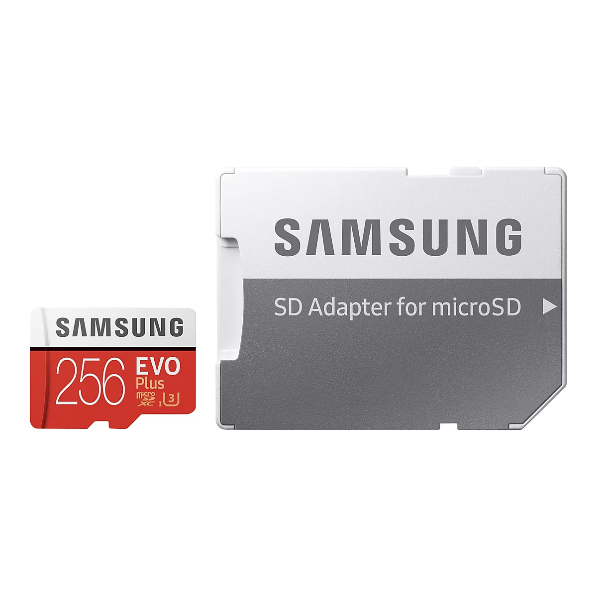 Samsung EVO Plus MB-MC256HA - Flash-Speicherkarte (microSDXC-an-SD-Adapter inbegriffen) - 256 GB - UHS-I U3 / Class10 - microSDXC UHS-I