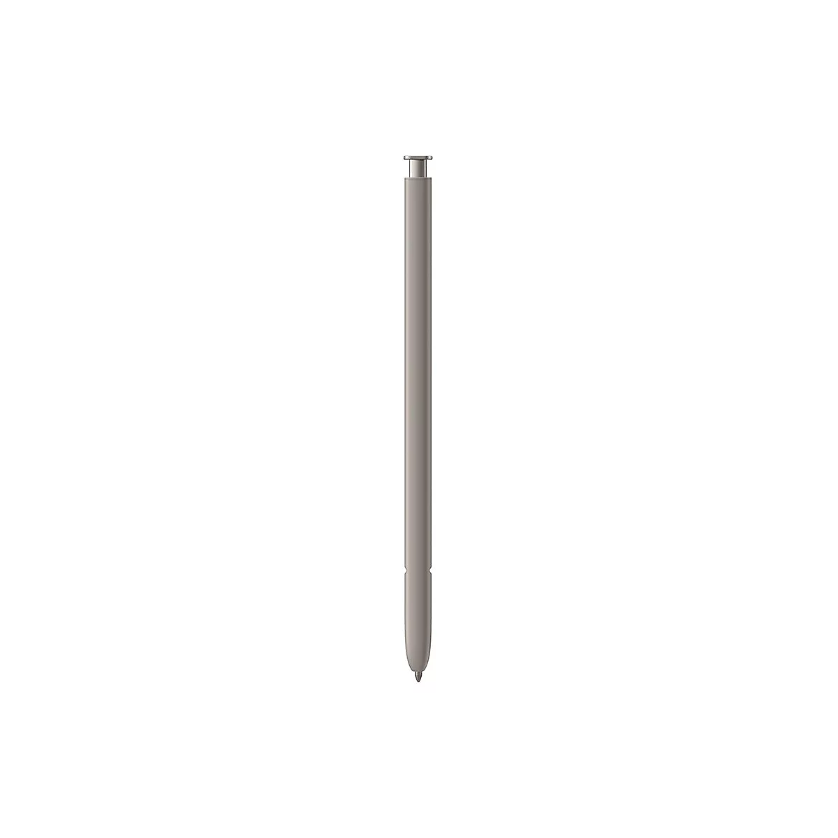 Stift in Beige auf weiÃŸem Hintergrund. Unten die Stiftspitze, oben eine Kappe.
