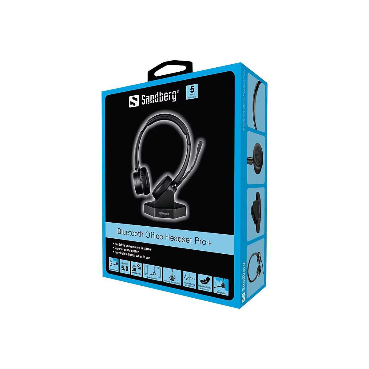 Sandberg Bluetooth Office Headset Pro+ - Headset - On-Ear - Bluetooth - kabellos
