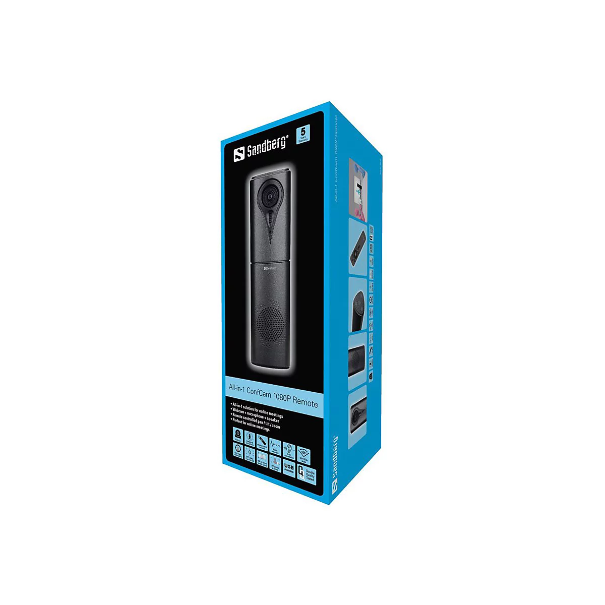 Sandberg ConfCam All-in-1 1080P Remote - Webcam - Farbe - 2,1 MP - 1920 x 1080 - 1080p