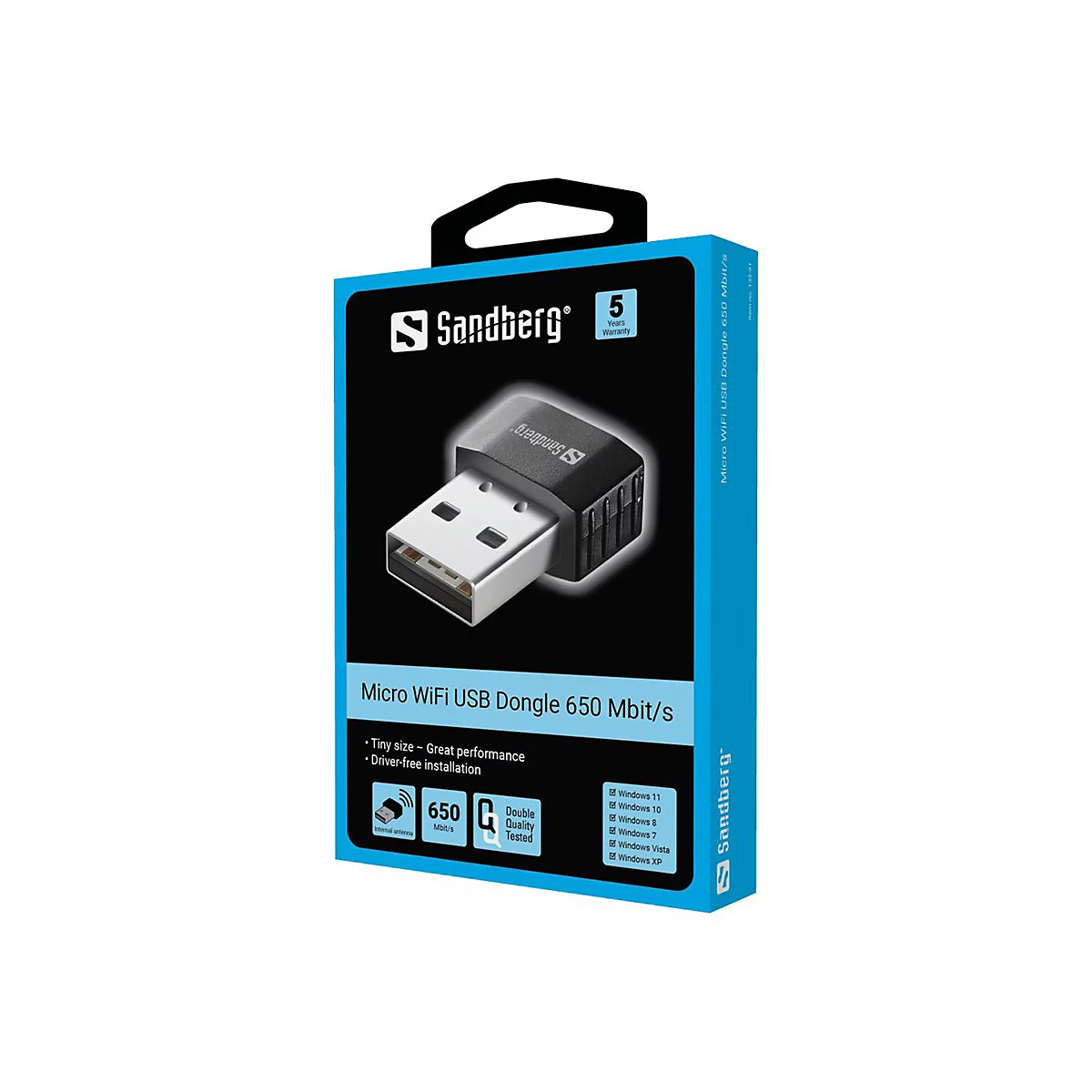 Sandberg Micro WiFi USB Dongle - Netzwerkadapter - USB 2.0 - Wi-Fi 5