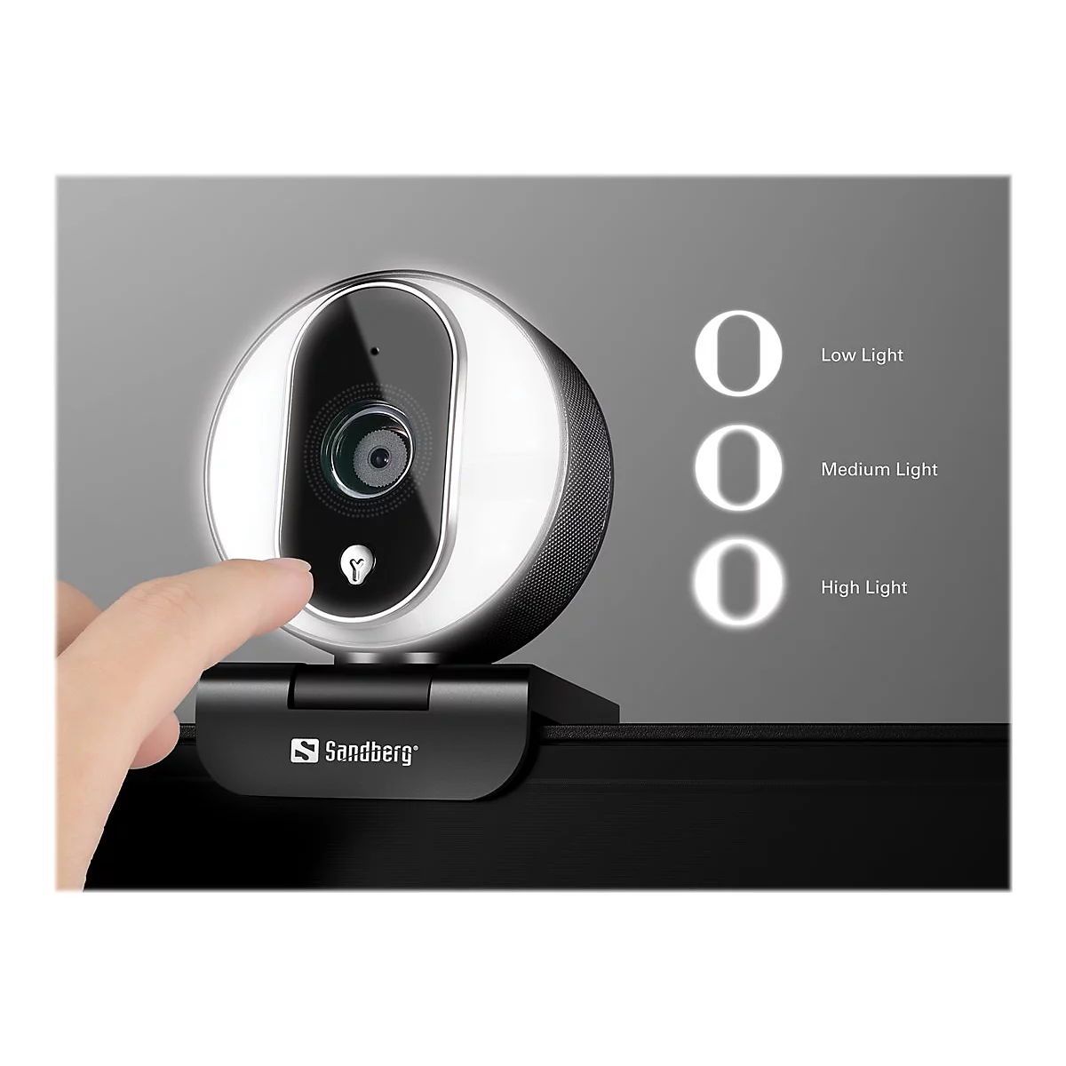 Sandberg Streamer USB Webcam Pro - Livestream-Kamera - Farbe - 2 MP - 1920 x 1080 - 720p, 1080p