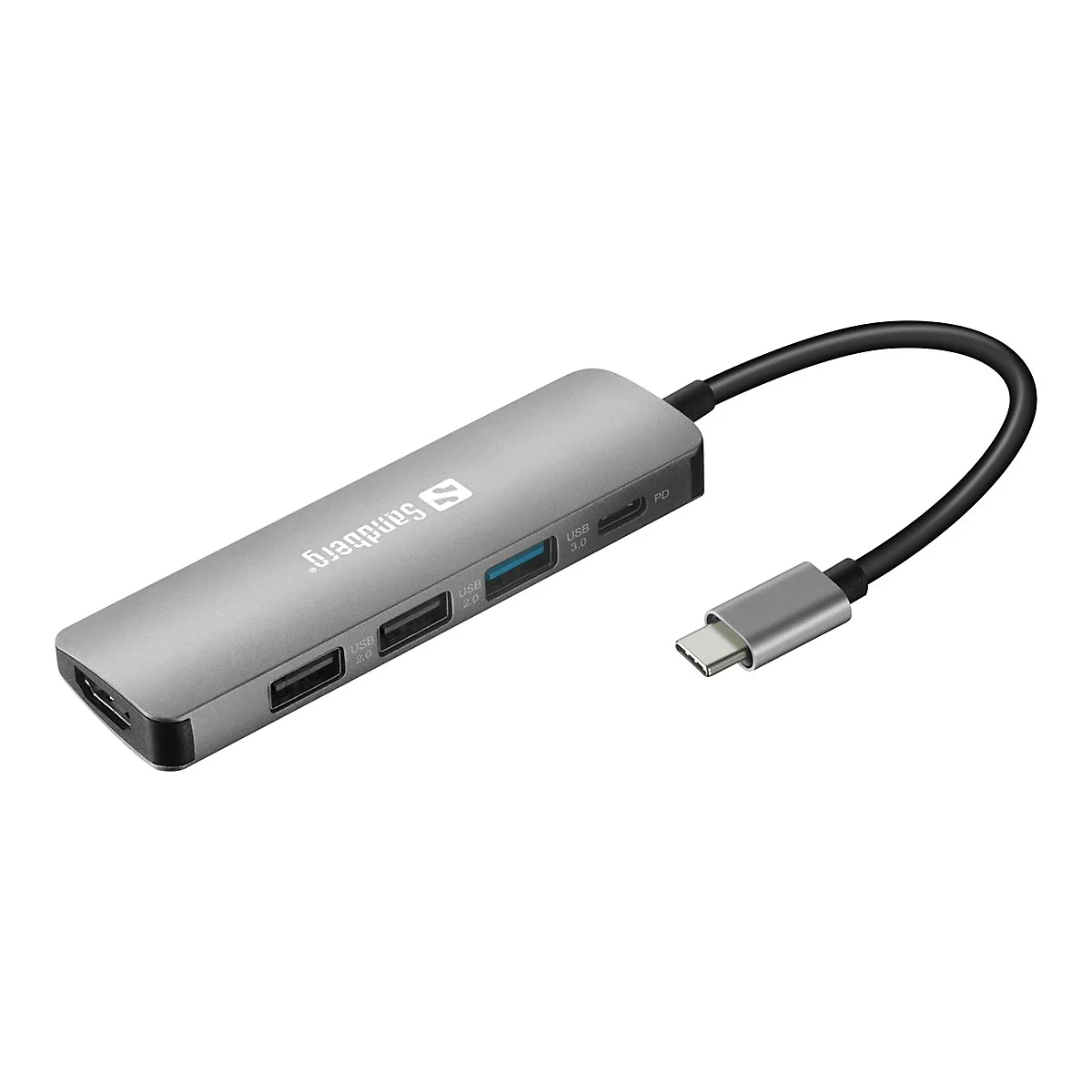 Sandberg USB-C Dock HDMI+3xUSB+PD 100W - Dockingstation - USB-C - HDMI