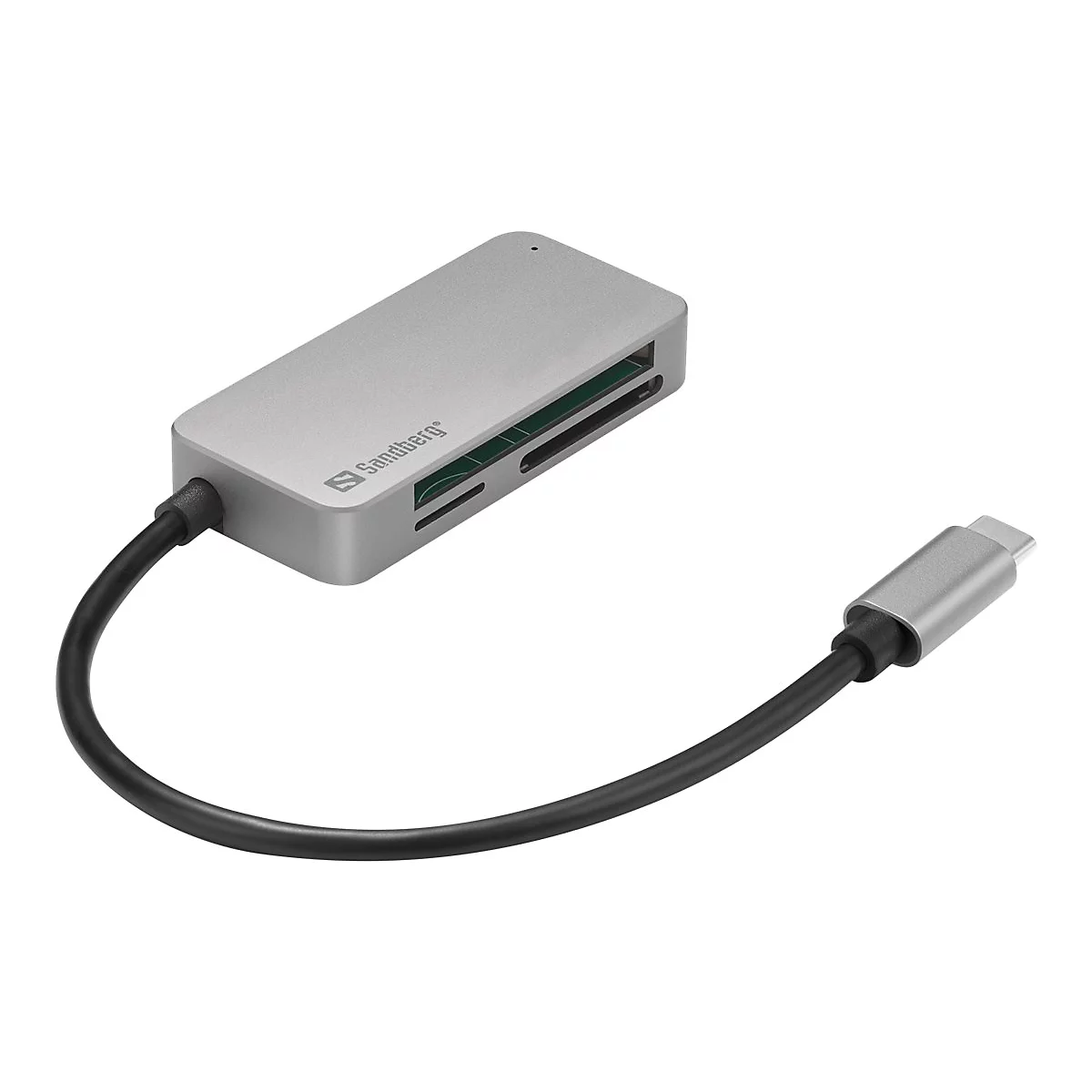 Sandberg USB-C Multi Card Reader Pro - Kartenleser (CF, microSD, MMC, SD, SDHC, SDXC, TransFlash) - USB-C