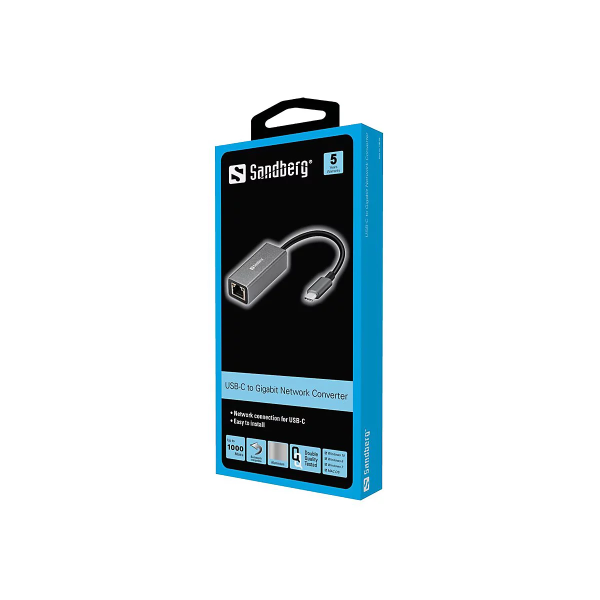 Sandberg USB-C to Network Converter - Netzwerkadapter - USB-C - Gigabit Ethernet