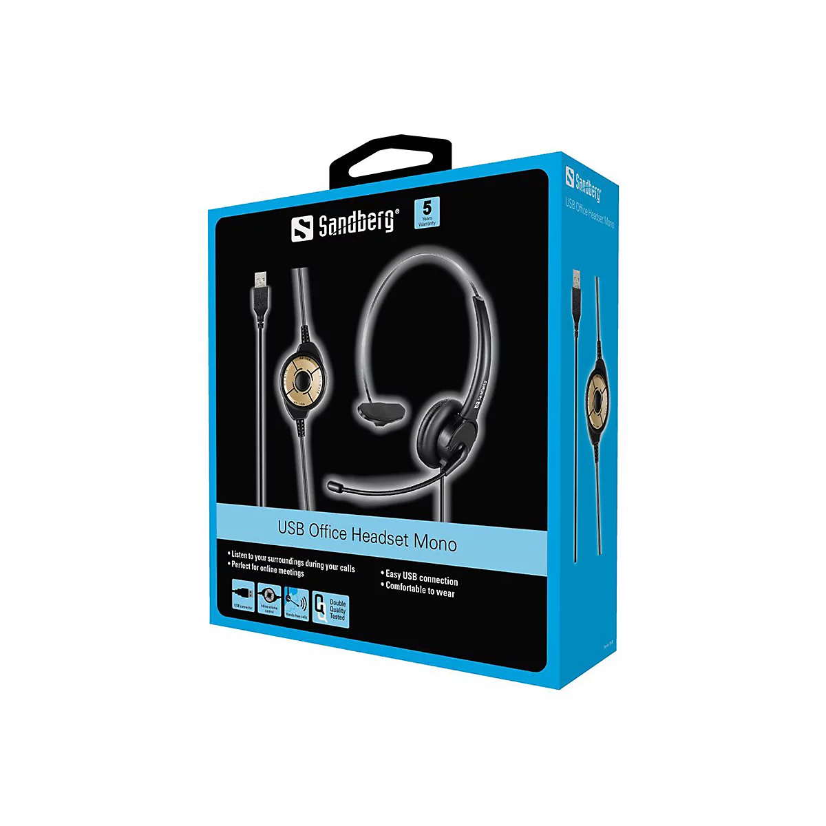 Sandberg USB Office Headset Mono - Headset - On-Ear - kabelgebunden - USB-A
