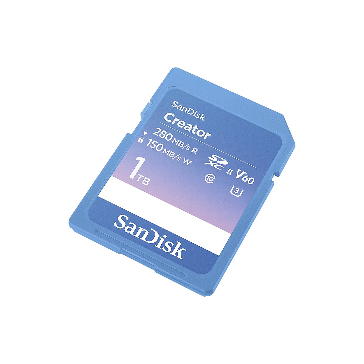 SanDisk Creator - Flash-Speicherkarte - 1 TB - Video Class V60 / UHS-II U3 / Class10 - SDXC UHS-II