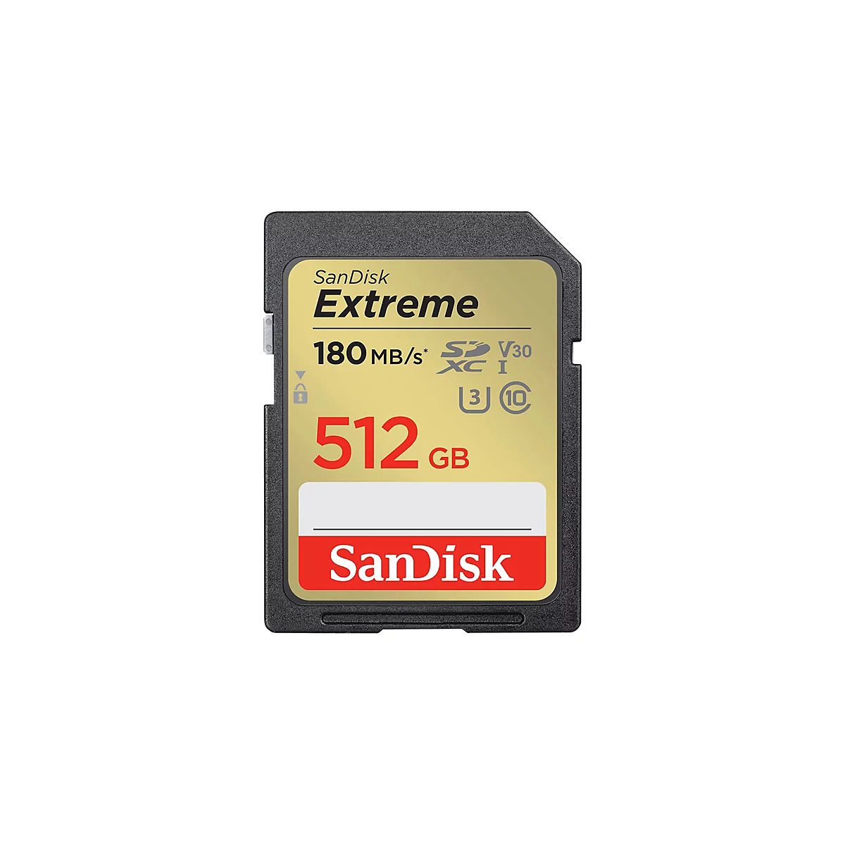 SD-Karte von SanDisk Extreme mit 512 GB Speicherkapazität.