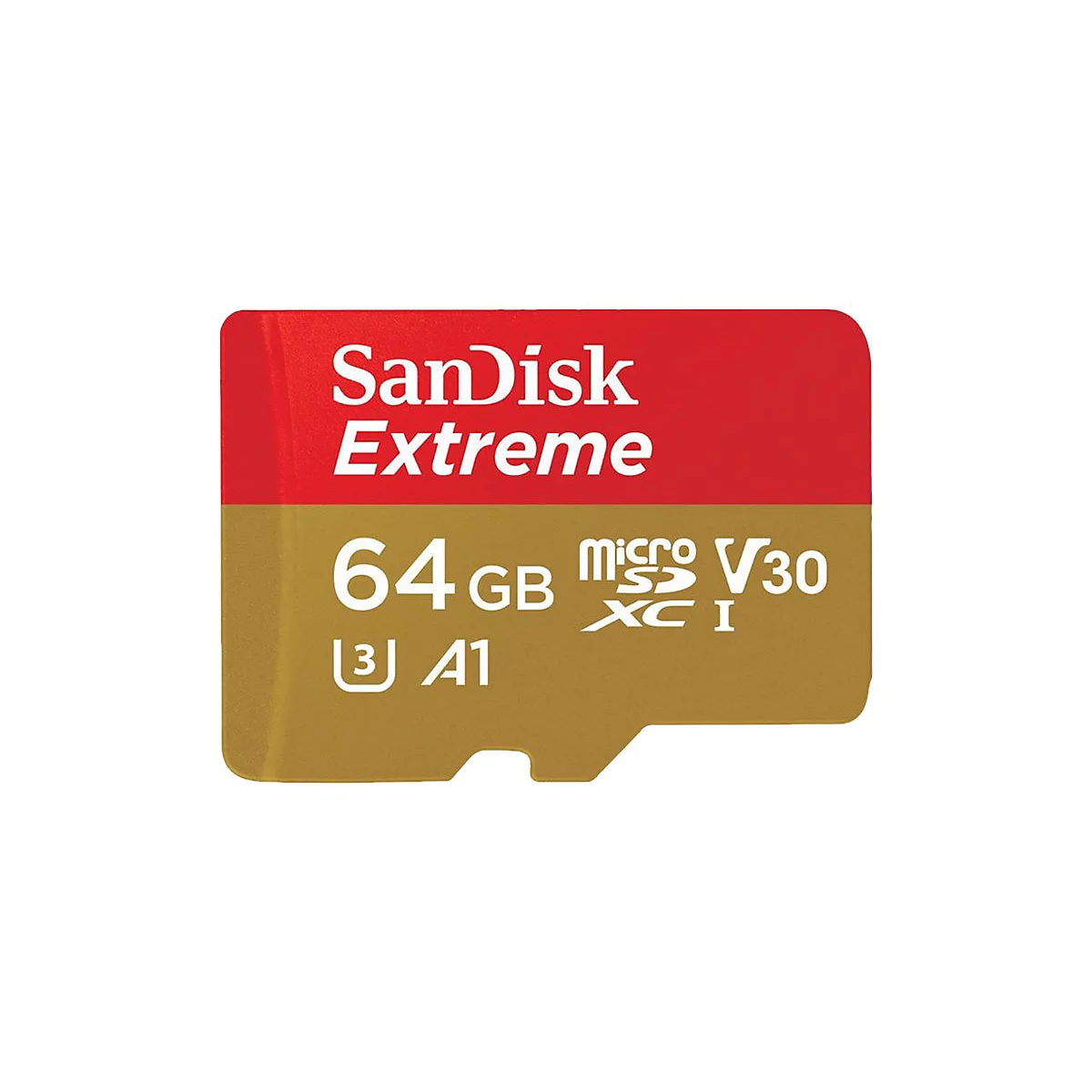 SanDisk Extreme - Flash-Speicherkarte (microSDXC-an-SD-Adapter inbegriffen) - 64 GB - A1 / Video Class V30 / UHS-I U3 - microSDXC UHS-I