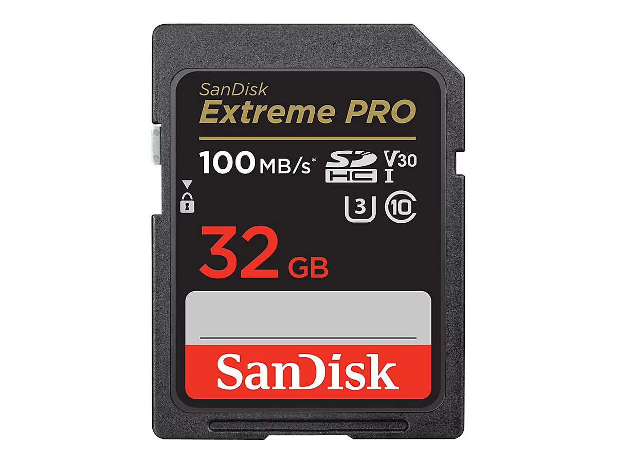 SanDisk Extreme Pro - Flash-Speicherkarte - 32 GB - Video Class V30 / UHS-I U3 / Class10 - SDHC UHS-I