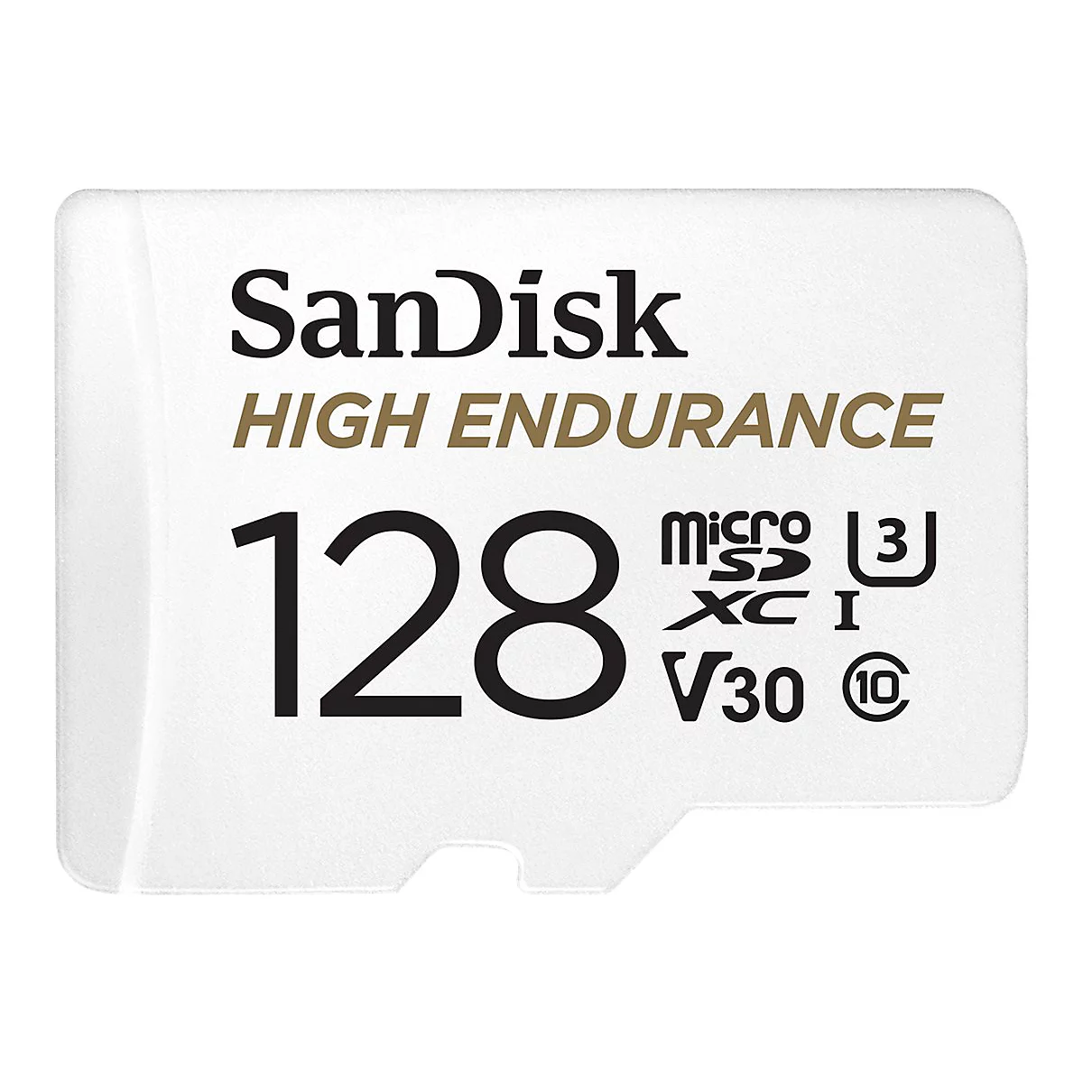 SanDisk High Endurance - Flash-Speicherkarte (microSDXC-an-SD-Adapter inbegriffen) - 128 GB - Video Class V30 / UHS-I U3 / Class10 - microSDXC UHS-I
