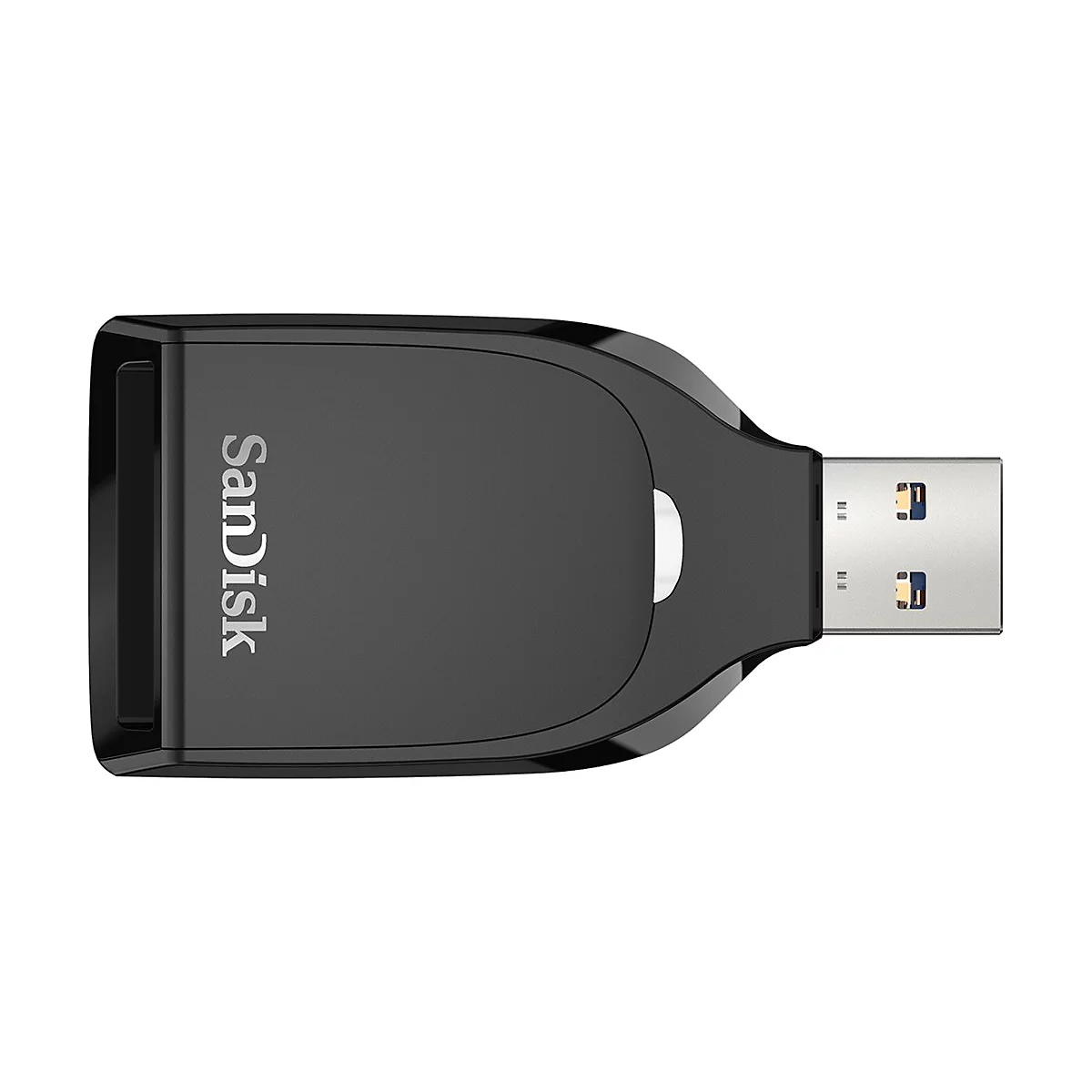 Schwarzer USB-Stick mit 'SanDisk' Aufdruck.