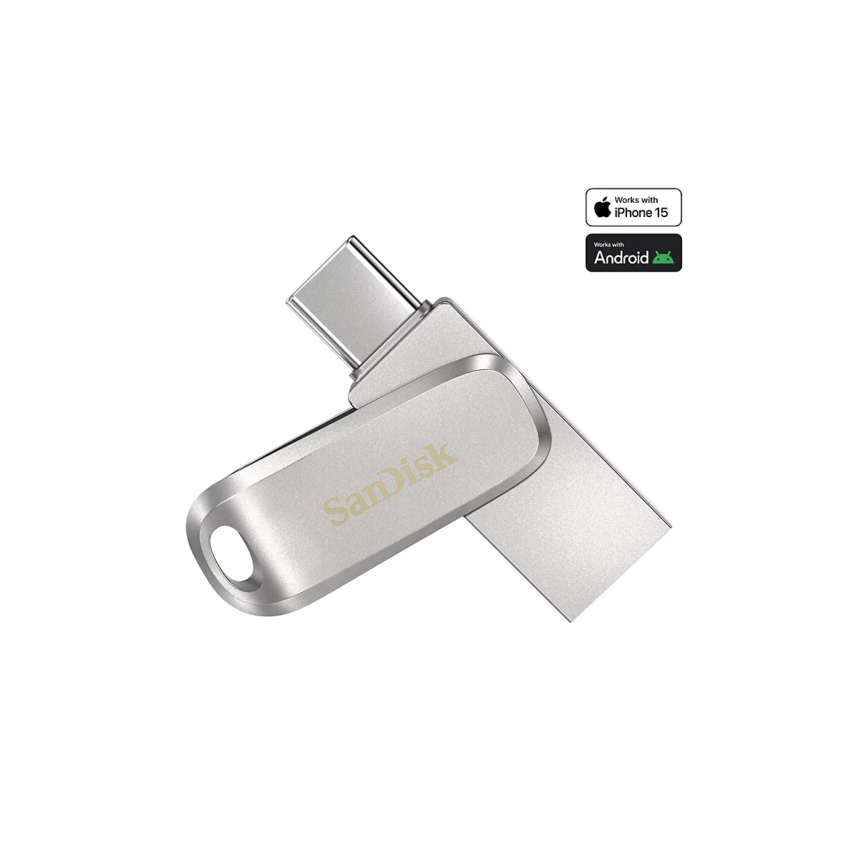 SanDisk Ultra Dual Drive Luxe - USB-Flash-Laufwerk - 64 GB