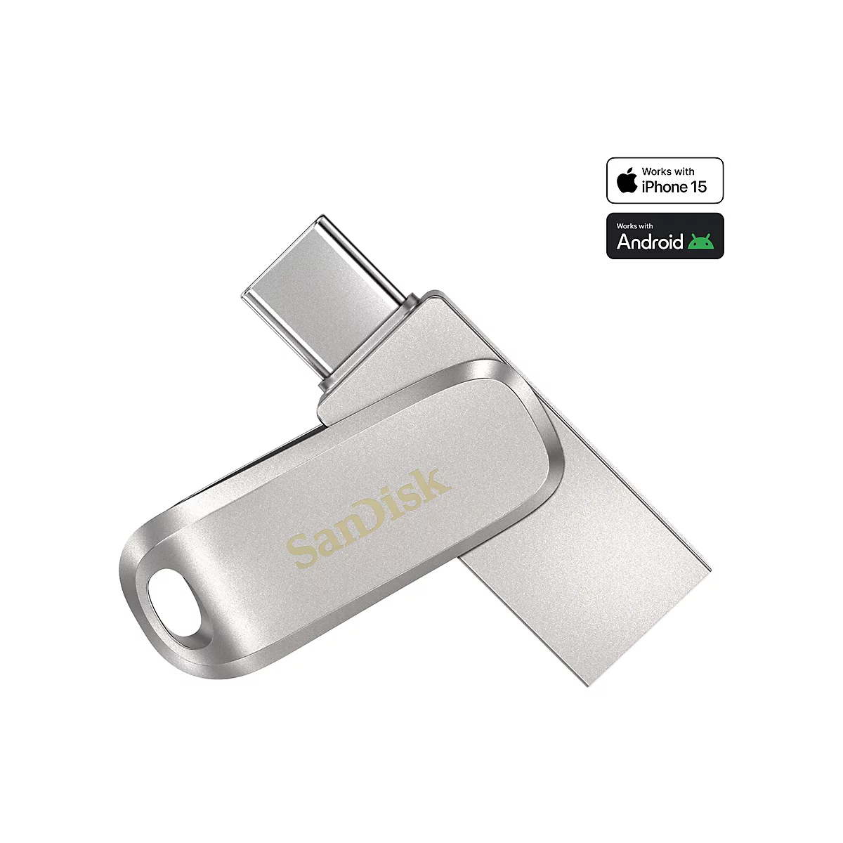 SanDisk Ultra Dual Drive Luxe - USB-Flash-Laufwerk - 64 GB