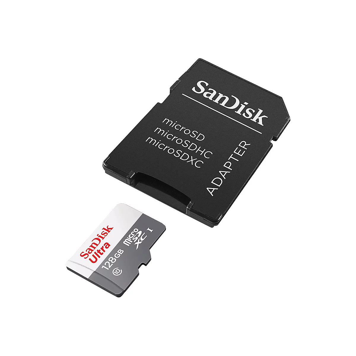 SanDisk Ultra - Flash-Speicherkarte (microSDXC-an-SD-Adapter inbegriffen) - 128 GB - UHS-I / Class10 - microSDXC UHS-I