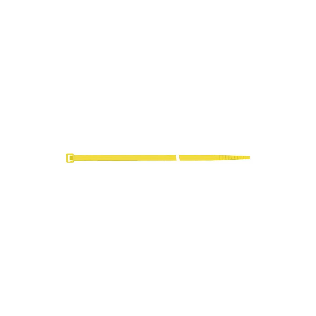 Récipient de laboratoire jaune avec une pointe cannelée et une fermeture jaune.