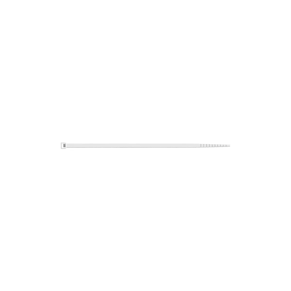 Gros plan d'un stylo blanc. Le design est cylindrique, avec une pointe nervurée.