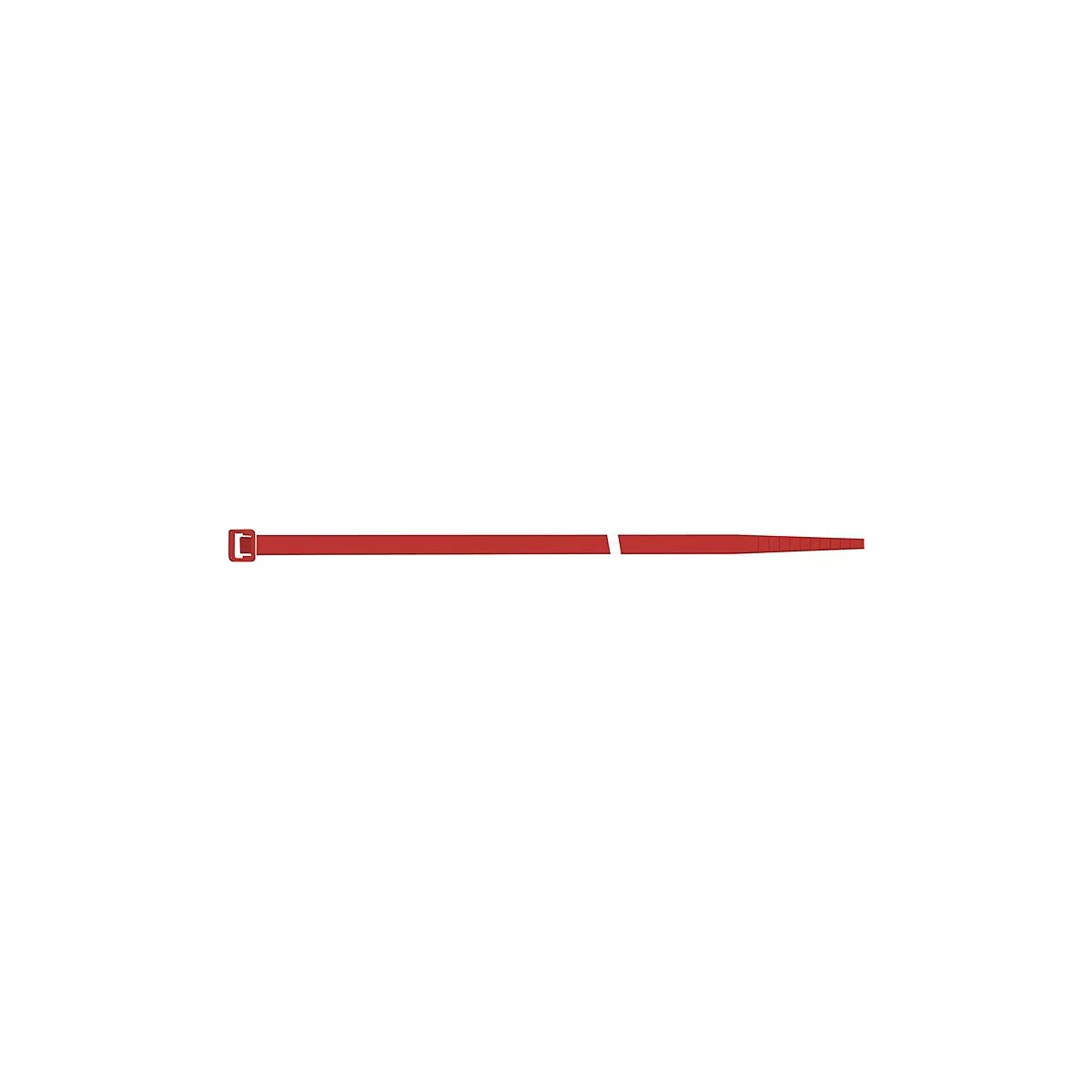 SapiSelco Kabelbinder, L 280 x B 4,5 mm, Polyamid 6.6 rot, Zugbelastung 220N, innenverzahnt, 100 Stück
