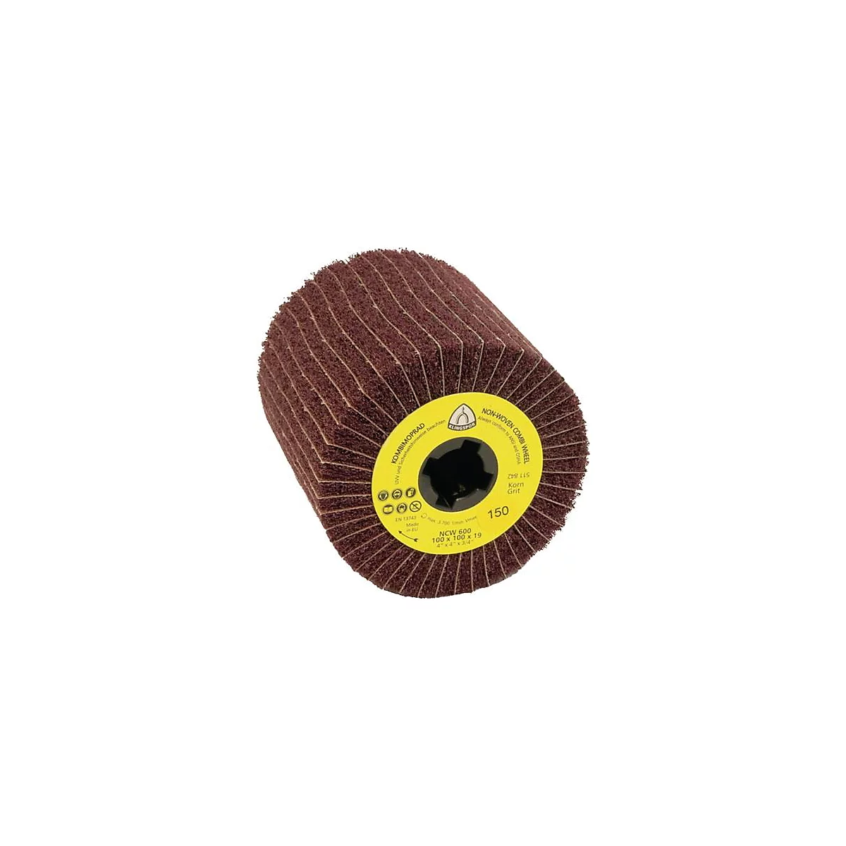 Satinierwalze NCW 600 S COMBI 180 Ø100xB100mm 19mm KLINGSPOR