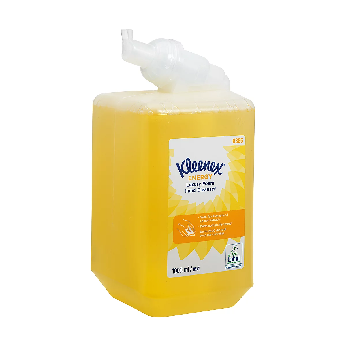Savon moussant parfumé Energy KLEENEX, jaune, 1 litre