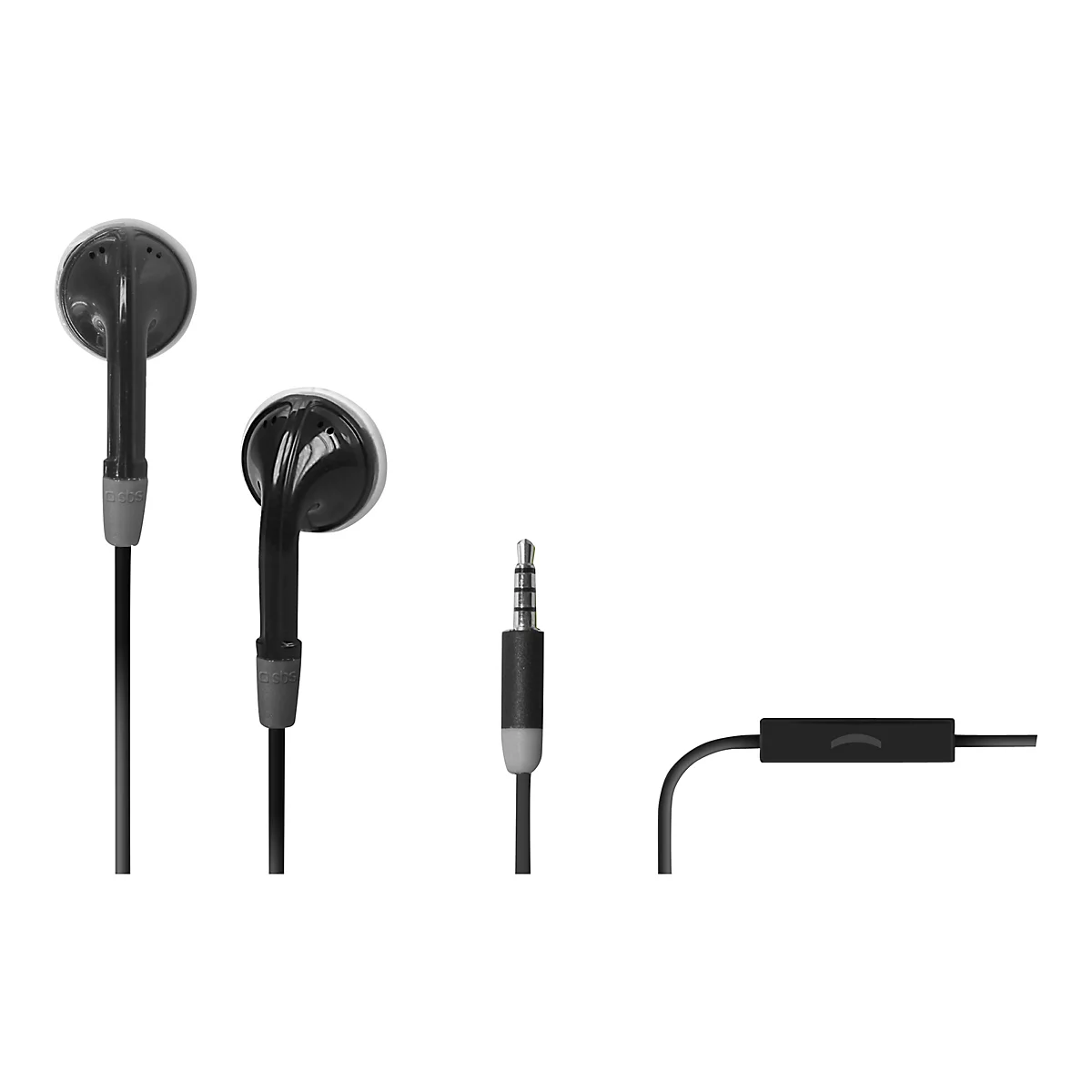 SBS Power Duo TE0CSE41K - Headset - Ohrstöpsel - kabelgebunden - Schwarz