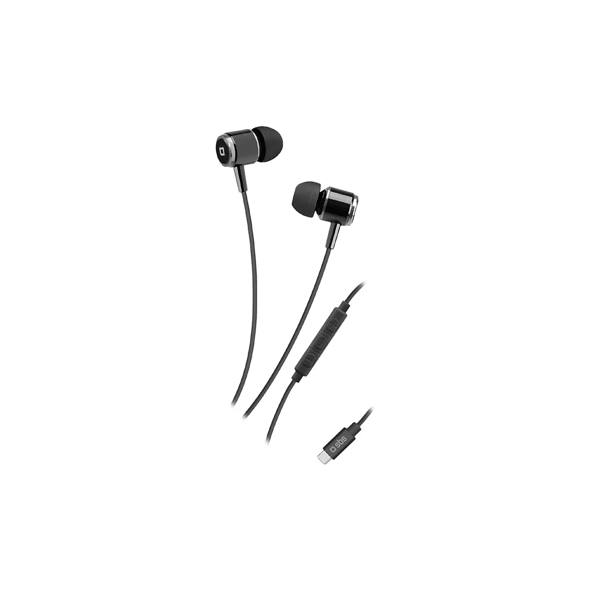 SBS Studio Mix 100C - Ohrhörer mit Mikrofon - im Ohr - kabelgebunden - USB-C - Schwarz